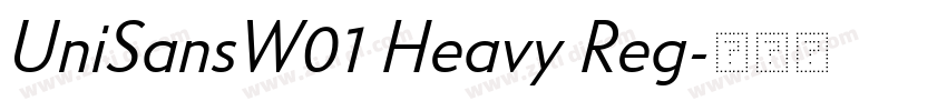 UniSansW01 Heavy Reg字体转换